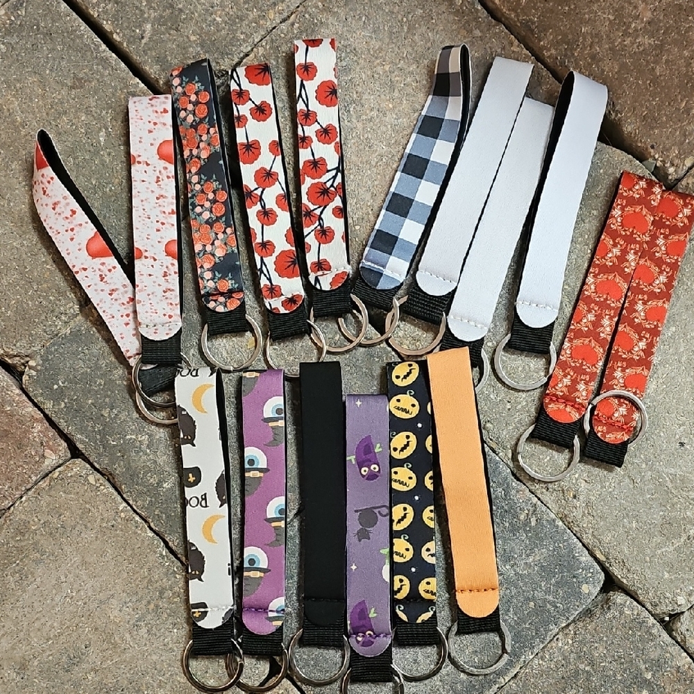 Colorful Patterned Keychain Wristlets